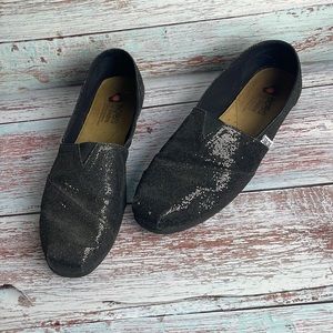BOBs by Sketchers black sparkle loafers